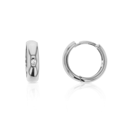 [EAR813]  9W HUGGIE W/ SINGLE CZ