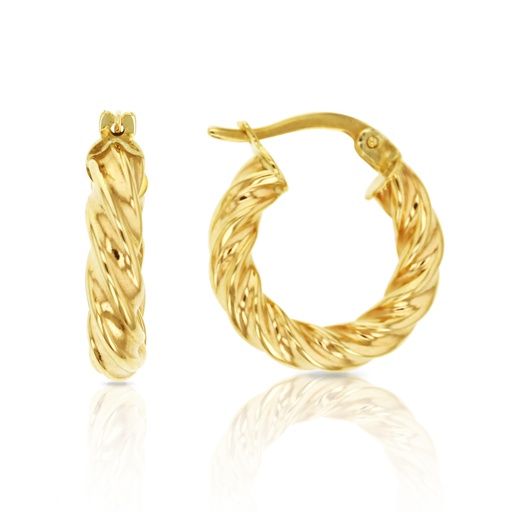 [EAR696] ## 9Y 3MM X 10MM TWISTED HOOPS