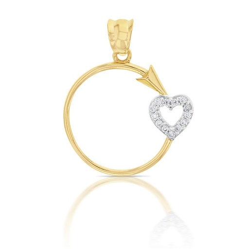 [STPD295] ## 9Y ARROW CIRCLE W CZ HEART