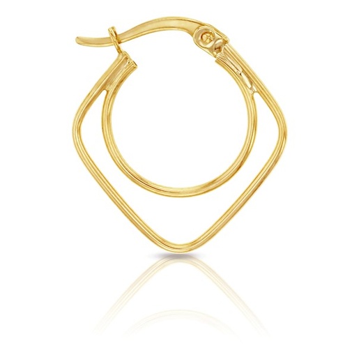 [EAR568] ## 9Y CIRCLE & SQUARE HOOP