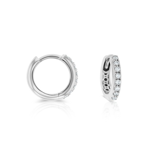 [18DE001-W] 18W 8MM HUGGIE - TDW: 0.12CT