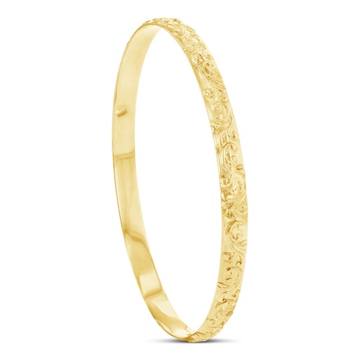 SOLID LOW DOME 5MM BANGLE LIGHTWEIGHT PATTERN 2