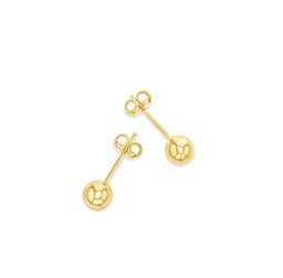 [EAR483] 9Y PLAIN 5MM EURO BALL STUD