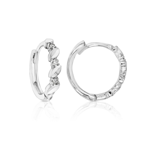 [EAR670] 9W FACETED CZ HUGGIE