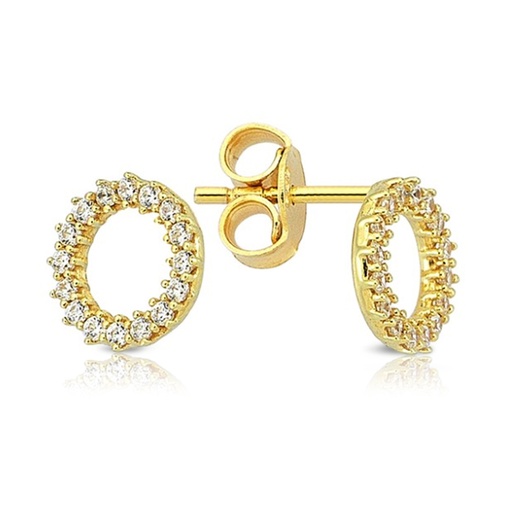 [EAR1028] 9Y CZ SET OPEN CIRCLE STUD