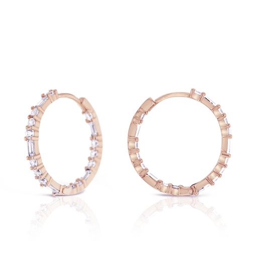 [EAR1080] ## 9R ALTERNATING CZ CUT INSIDE OUTSIDE HUGGIE