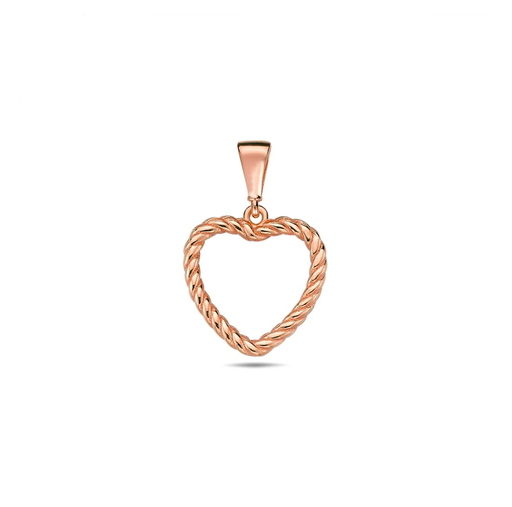 [PD107] ## 9R OPEN HEART ROPE BORDER PENDANT