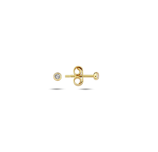 [EAR1050] 9Y MINI CZ SET BEZEL STUD 2.6MM