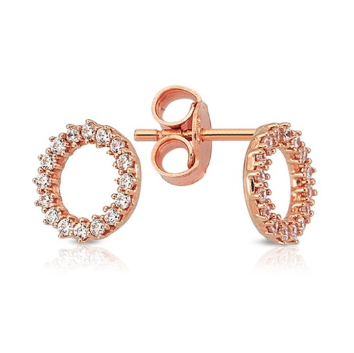 [EAR1030] 9R CZ SET OPEN CIRCLE STUD