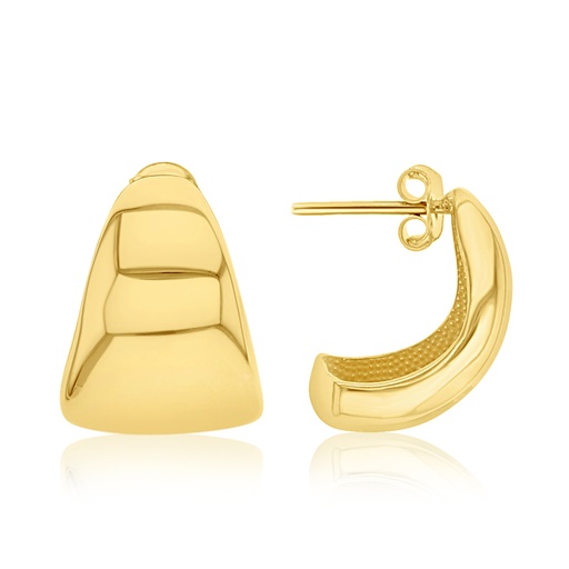 [EAR1084] 9Y POLISHED HALF CURVED STUD