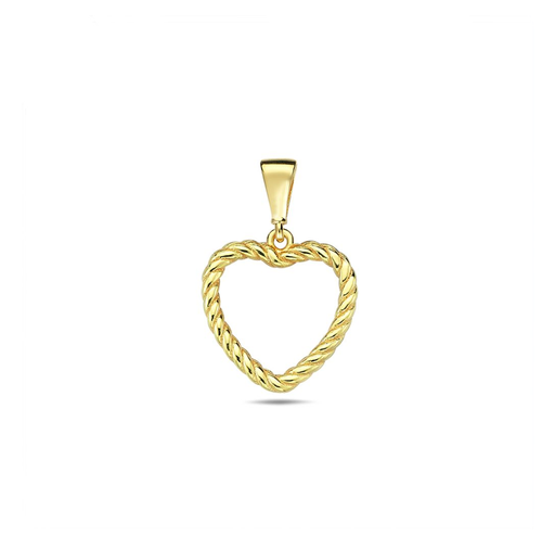 [PD106] ### 9Y OPEN HEART ROPE BORDER PENDANT