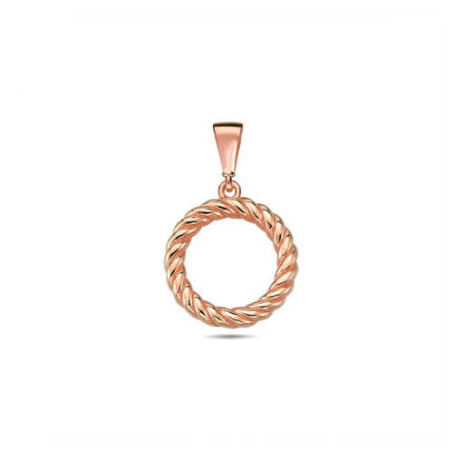 [PD109] ## 9R OPEN CIRCLE ROPE BORDER PENDANT