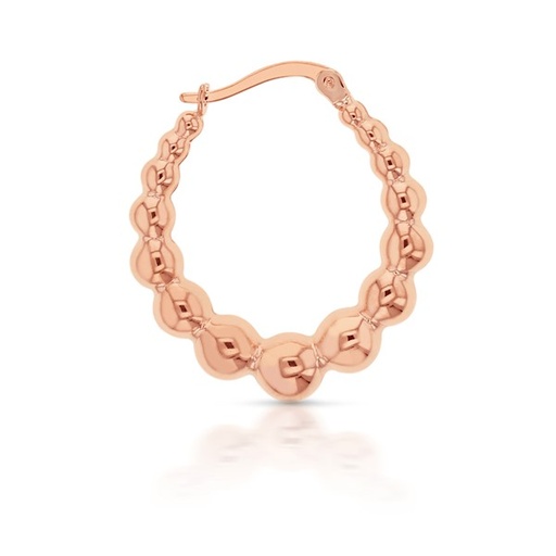 [EAR591] ## 9P BEADED OVAL CRESCENT HOOP
