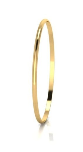 SOLID D SHAPE 3MM BANGLE