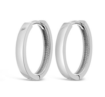 [EAR400] 9W PLAIN OVAL HUGGIE