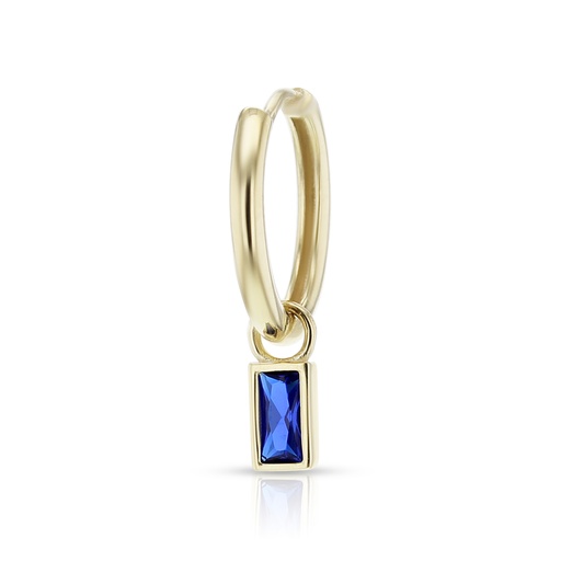 [EAR885] ## 9Y 11.5MM HUGGIES - BLUE STONE DROP