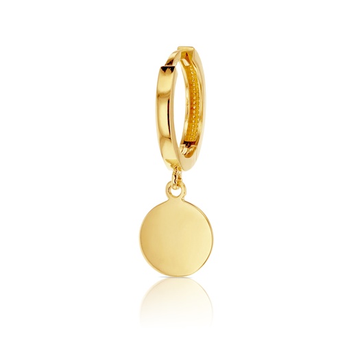 [EAR833] ## 9Y HUGGIE WITH DISC DROP