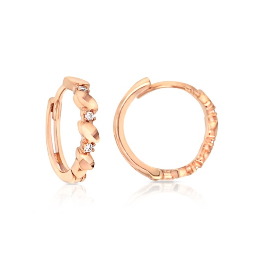 [EAR671] ## 9P FACETED CZ HUGGIE