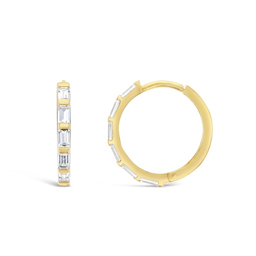 [EAR932] 9Y CZ 11MM BAGUETTE HUGGIE