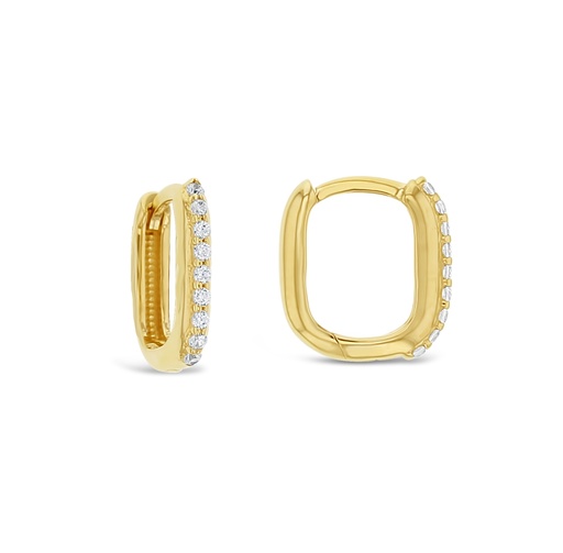 [EAR903] 9Y CZ SMALL PAPERCLIP HUGGIE