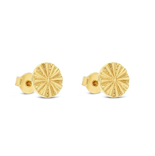 [EAR902] 9Y RIPPLED SUN STUD EARRINGS