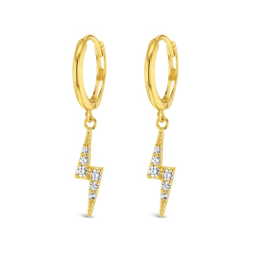 [EAR960] ## 9Y CZ LIGHTING BOLT HUGGIE