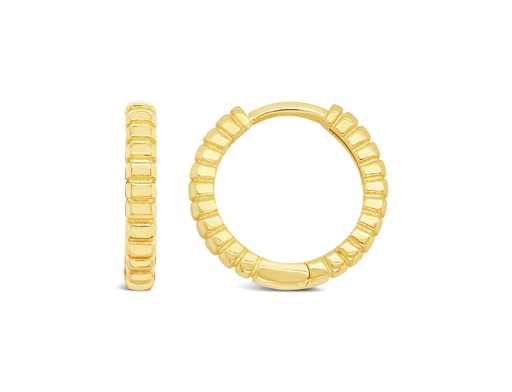 [EAR1114] ## 9Y RIBBED STYLE 10MM HUGGIE