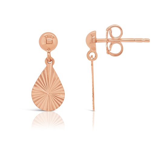 [EAR1130] ### 9R RIPPLE TEARDROP STUD DROP