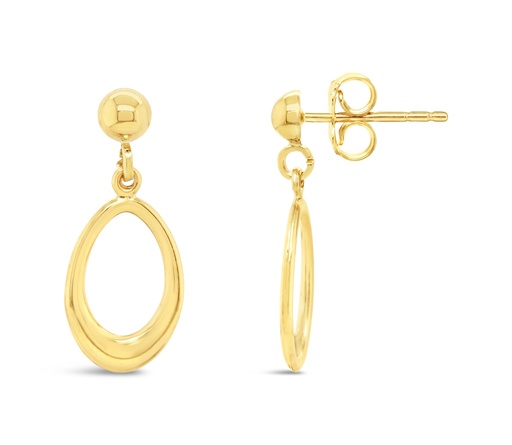 [EAR1131] ### 9Y OPEN OVAL STUD DROP