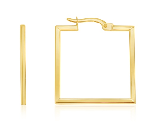 [EAR1138] ## 9Y SQUARED SHAPED HOOP
