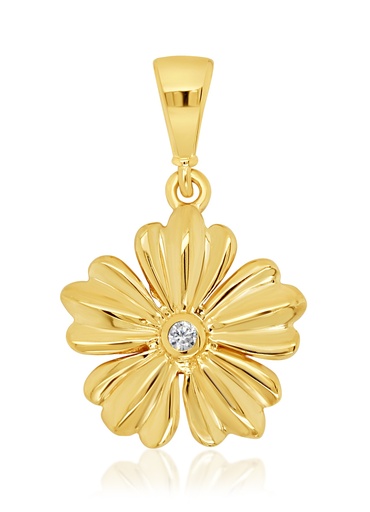 [STPD349] ### 9Y LARGE FLOWER WITH CZ CENTRE