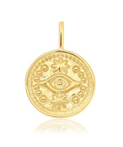 [PD121] 9Y EVIL EYE MEDALLION PENDANT