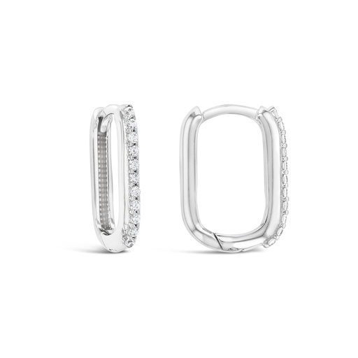 [EAR907] 9W CZ MEDIUM PAPERCLIP HUGGIE