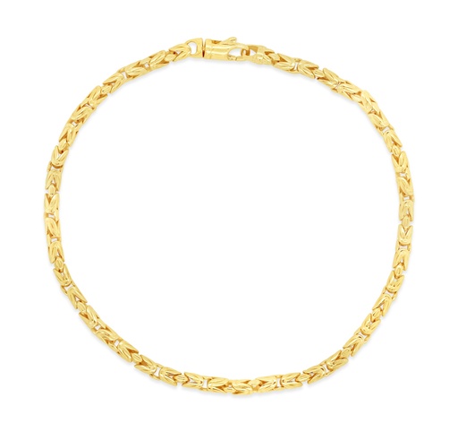 [BB199] 9Y MINI ROUNDED BYZANTINE BRACELET