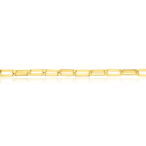 9CT SILVER FILLED KNIFE EDGE PAPERCLIP CHAIN 6.3MM