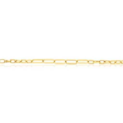 9CT SILVER FILLED PAPERCLIP SMALL 5+10 CHAIN
