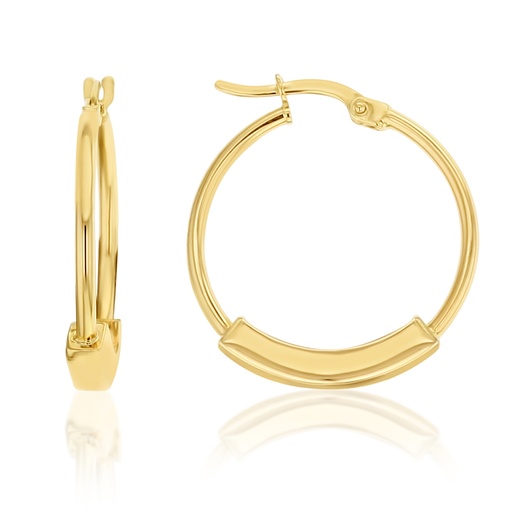 [EAR1162] ### 9Y FINE TUBE EARRINGS WITH WIDE BAR