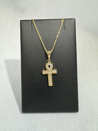 [XX0004] 9Y CZ ANKH PENDANT - XX0004