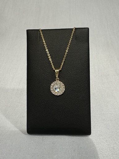 [XX0008] 9Y CZ CIRCLE PENDANT - XX0008