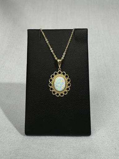 [XX0013] 9Y COMPRESSED OPAL OVAL PENDANT - XX0013