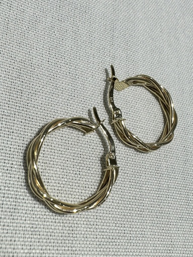 [XX0039] 9Y DOUBLE TWIST WIRE HOOP - XX0039