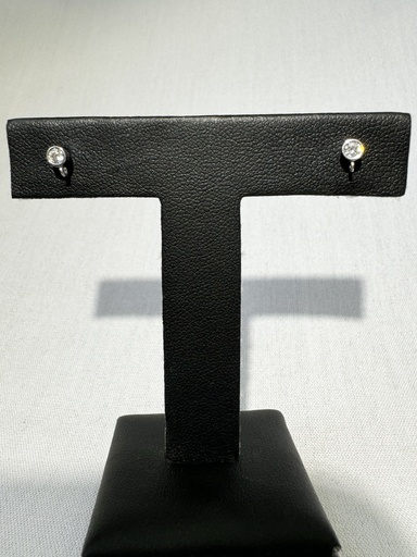 [XX0045] 9W CZ BEZEL STUD WITH RING TO ATTACH DROPS - XX0045