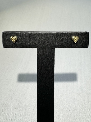 [XX0052] 9Y FANCY HEART STUD EARRING - XX0052