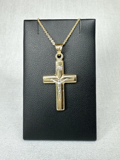 [XX0098] 9YW CRUCIFIX ON WIDE DOMED CROSS - XX0098