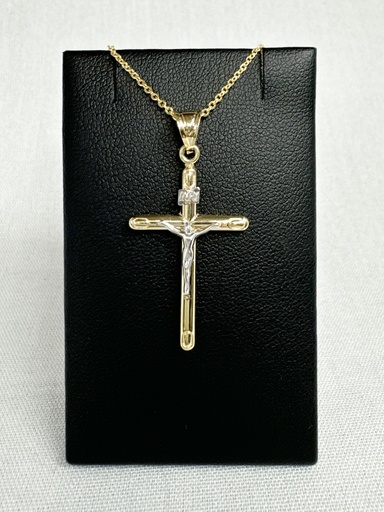 [XX0112] 9YW CRUCIFIX ON PLAIN TUBE CROSS - X0112