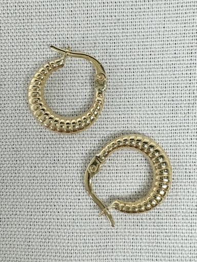 [XX0126] 9Y STRIPED CRESCENT HOOP - XX00126