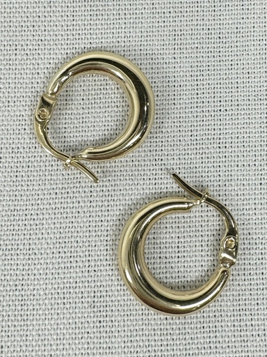 [XX0131] 9Y PLAIN POLISHED SMALL CRESCENT HOOP - XX0131