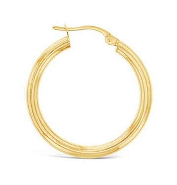 [EAR344] 9Y PLAIN 20MM HOOP E/R