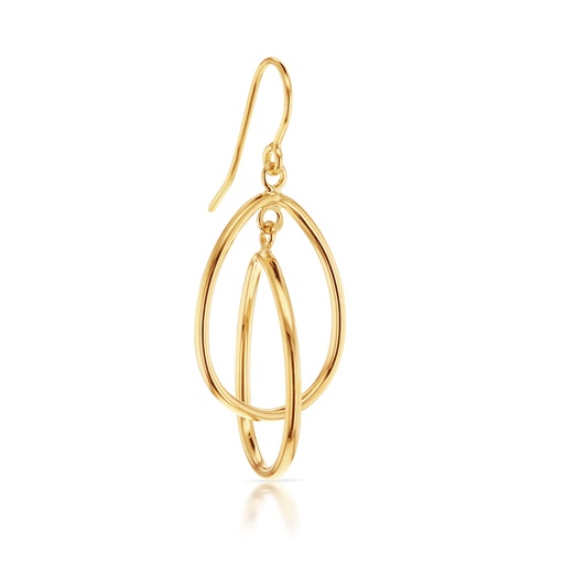 [EAR792] ## 9Y DOUBLE TEAR DROP EARRINGS