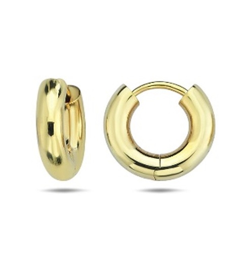 [EAR1201] 9Y 4MM WIDE ROUND TUBE HUGGIE X 8MM